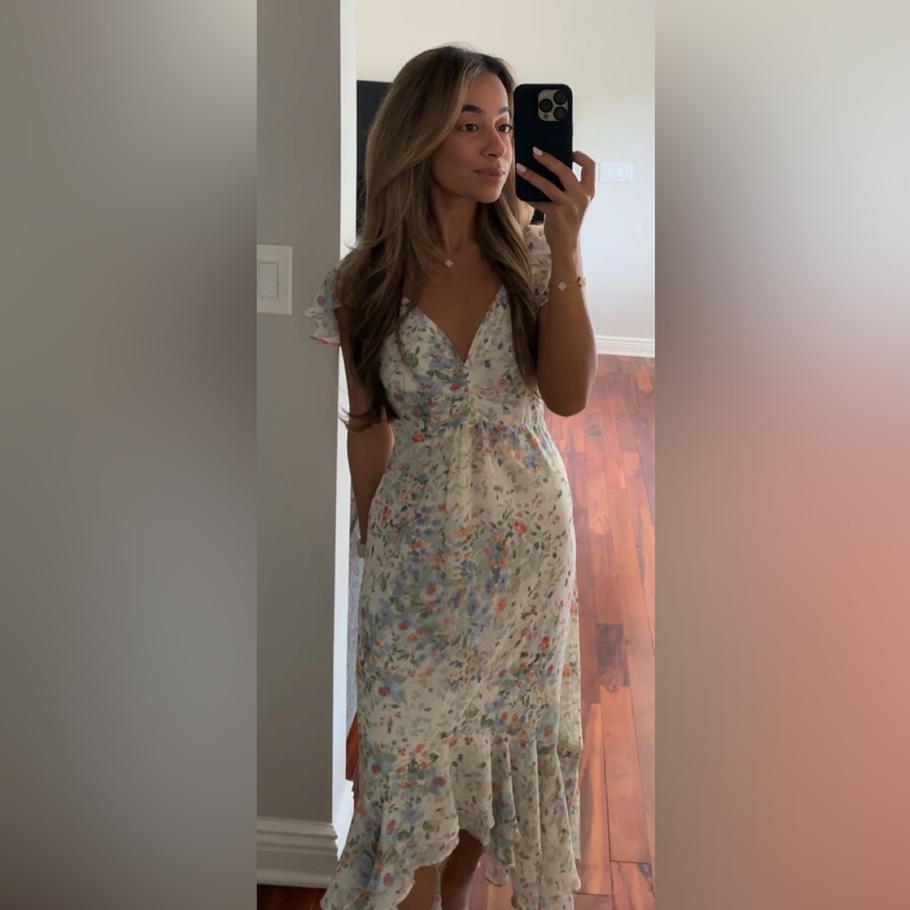 CECE Macys Floral Midi Dress Size 2